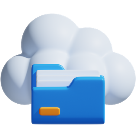 Partage de fichiers dans le cloud  3D Icon