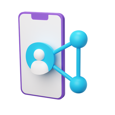 Partage de téléphone  3D Icon