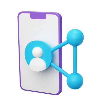 Partage de téléphone  3D Icon