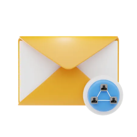 Partage de courrier électronique  3D Icon