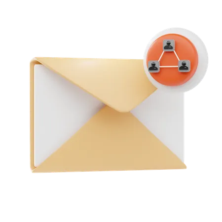 Partage de courrier électronique  3D Icon