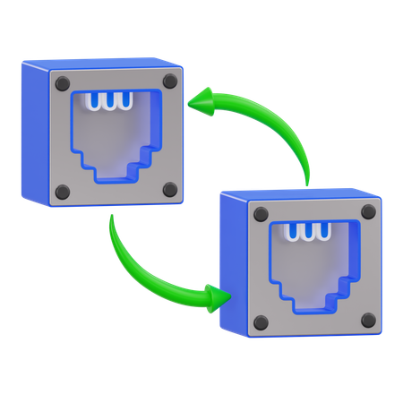Partage Ethernet  3D Icon