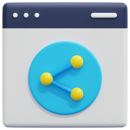 Partage Web  3D Icon