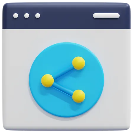 Partage Web  3D Icon