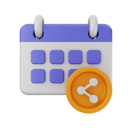 Partager le calendrier  3D Icon