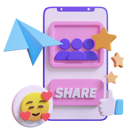 Partager du contenu  3D Icon
