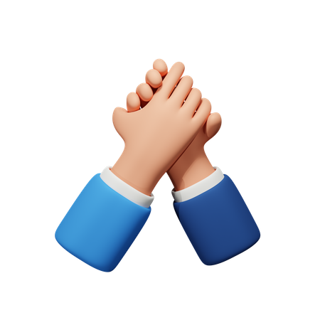 Geste de la main de partenariat  3D Icon