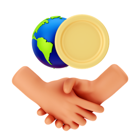 Partenariat mondial  3D Icon