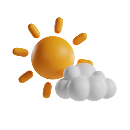 Partially Cloudy Day  3D Icon