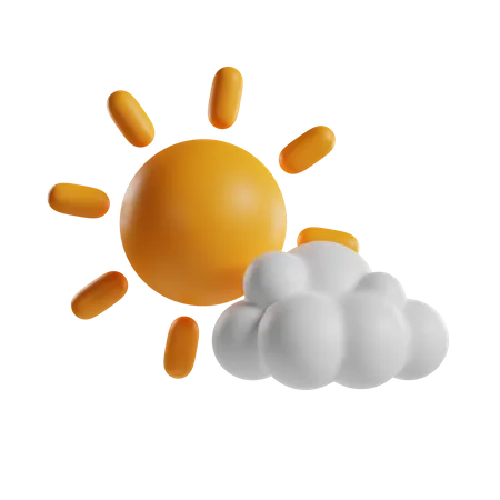 Partially Cloudy Day  3D Icon