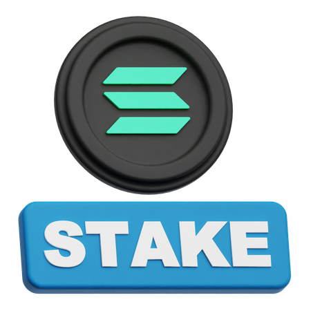 Participación en la criptomoneda Solana  3D Icon