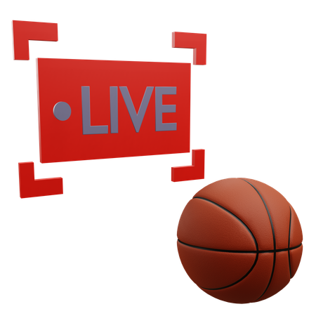 Partida de basquete ao vivo  3D Icon