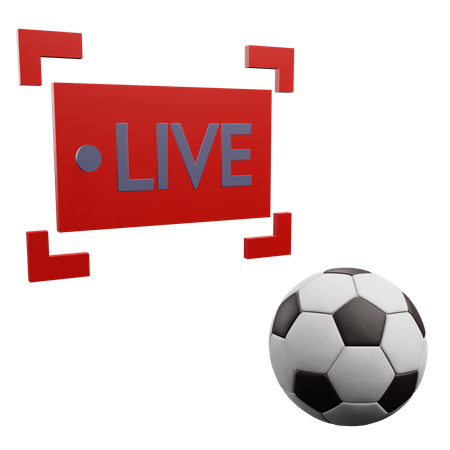 Partida de futebol ao vivo  3D Icon
