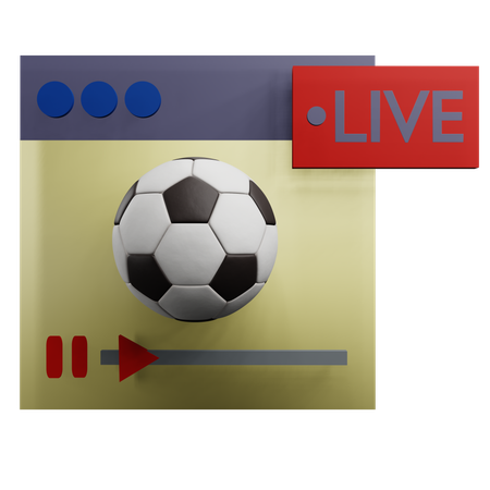 Partida de futebol ao vivo  3D Icon