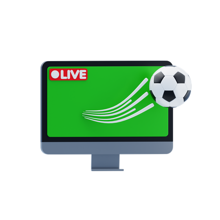 Partida de futebol ao vivo  3D Icon