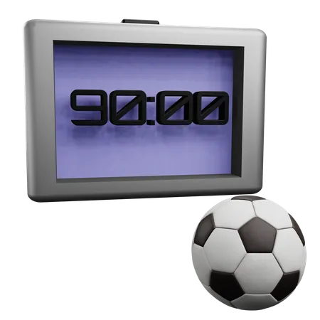 Partido de fútbol a tiempo completo  3D Icon