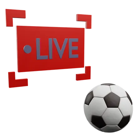 Partido de futbol en vivo  3D Icon