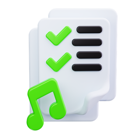 Partitura musical  3D Icon