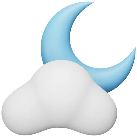 Partly Cloudy Night  3D Icon