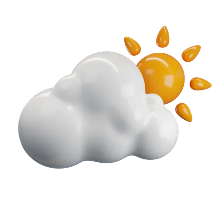 Partly Cloudy Weather  3D Icon