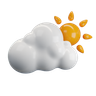 partly cloudy weather emoji 3d