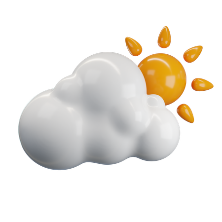 Partly Cloudy Weather  3D Icon