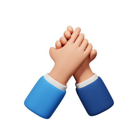 Partnerschaftliche Handgeste  3D Icon