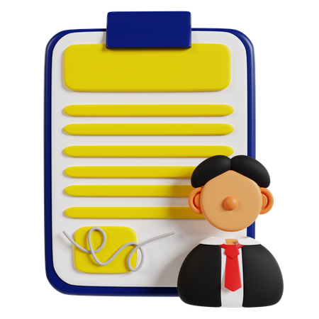 Partnership contract  3D Icon