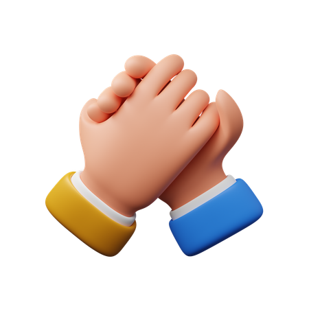 Partnership hand gesture  3D Icon