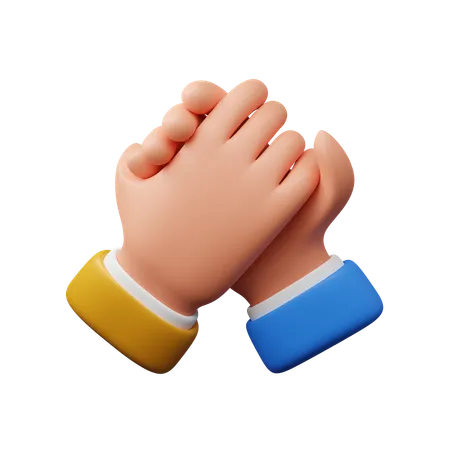 Partnership hand gesture  3D Icon
