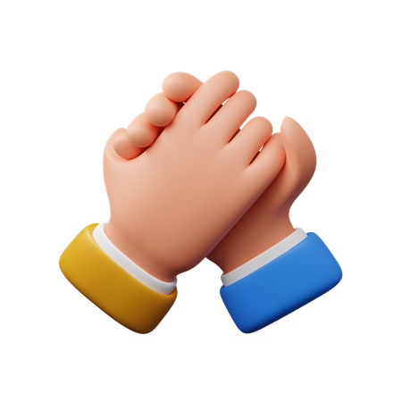 Partnership hand gesture  3D Icon
