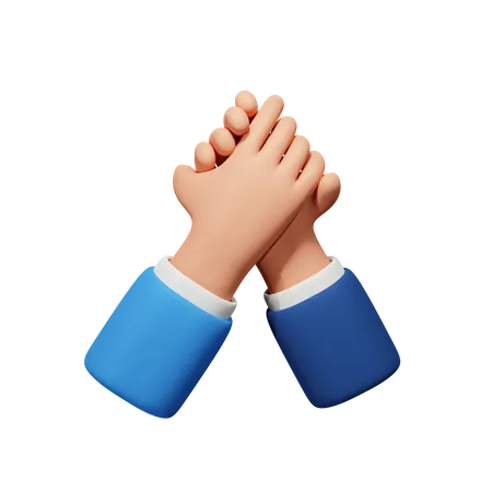Partnership Hand Gesture 3D Icon