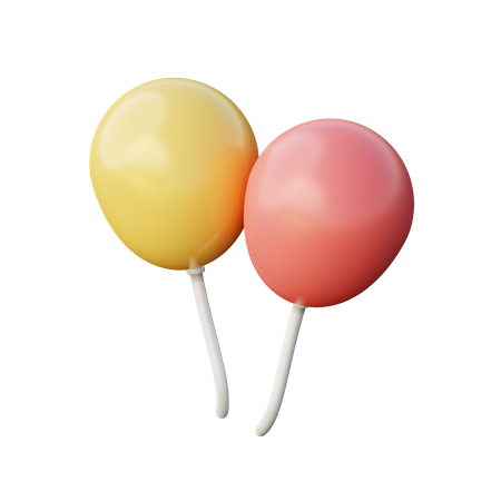 Partyballon  3D Illustration