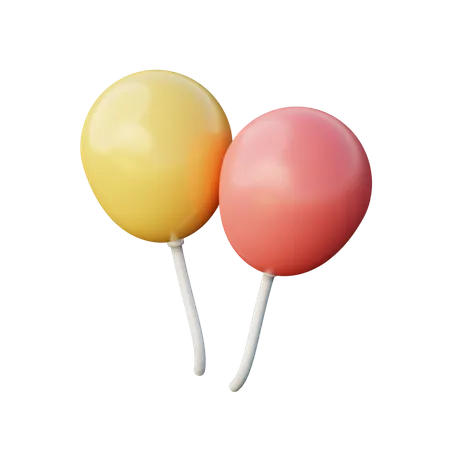 Partyballon  3D Illustration