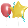 3d star balloon logo