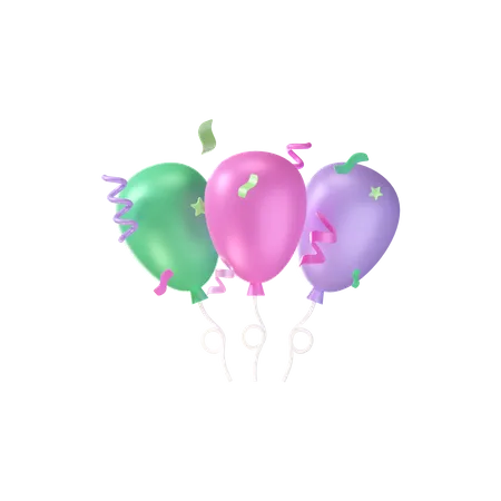 Party Balloon 3D Icon