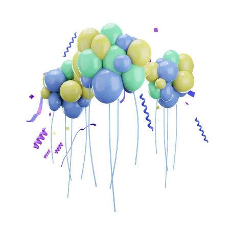 3 D Balloon Icon Isolated On Transparent Background 3 D Illustration 3D Icon
