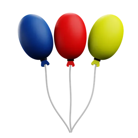 Party Balloons  3D Icon