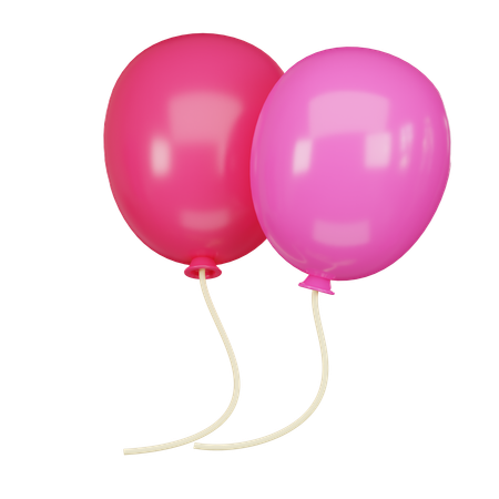 Party Balloons  3D Icon