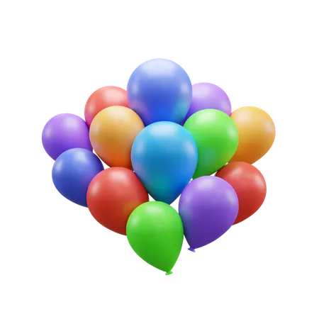 Party Balloons  3D Icon