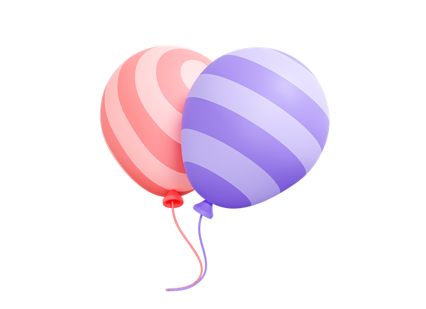 Party Balloons  3D Icon