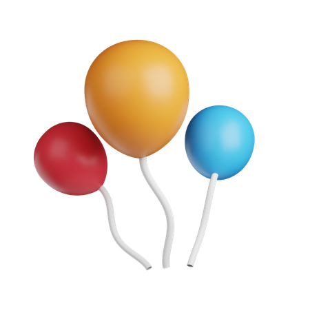 Party Balloons  3D Icon