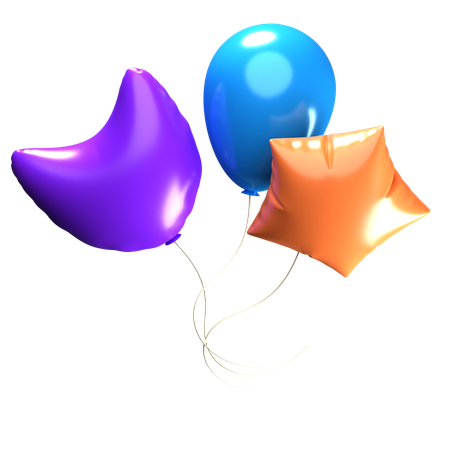 Party Balloons  3D Icon