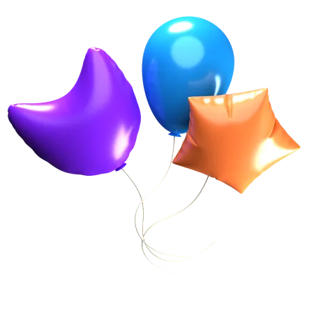 Party Balloons  3D Icon