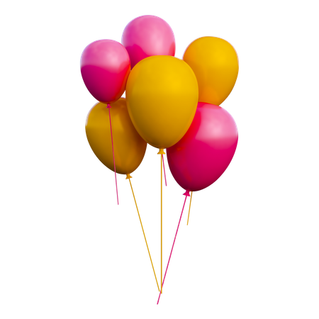 Party Balloons  3D Icon