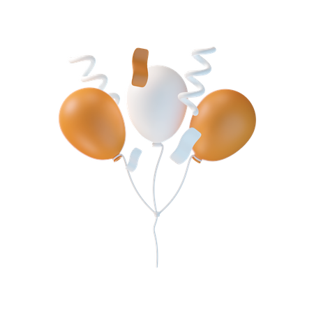 Party Balloons  3D Icon