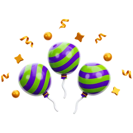 Party Balloons  3D Icon