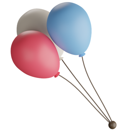 Party Balloons  3D Icon