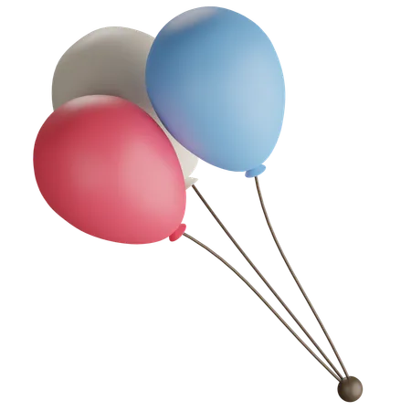 Party Balloons  3D Icon