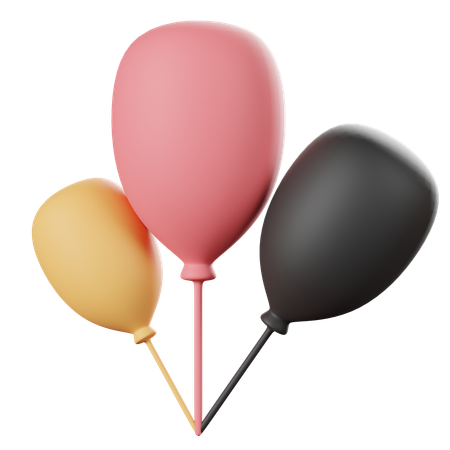 Party Balloons  3D Icon